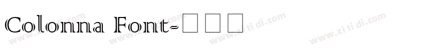 Colonna Font字体转换